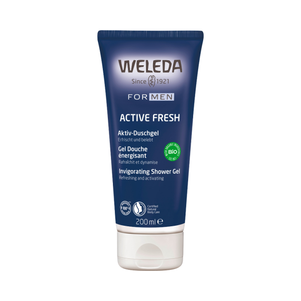 Weleda Duschgel For Men Active Fresh, Aktiv-Duschgel, 200ml